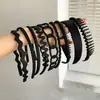 Faixa de cabelo de 9 peças para mulheres, prendedor de cabelo de pressão no rosto, franja, cabelo quebrado com dentes, faixa de cabelo antiderrapante, artefato, acessórios de cabelo da moda