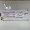 Cor em estoque aço inoxidável palha de trigo conjunto de seis peças faca faca de carne caixa de presente caixa colorida faca de cozinha