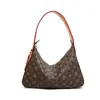 Bolsa de Axila Estampada Transfronteiriça para Mulheres, Bolsa Dumpling Fashion com Textura de Grande Capacidade, Bolsa de Ombro Macia de Couro com Temperamento para o Dia a Dia, Tendência Retro