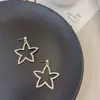 Pendientes de Estrella Geométrica de Cinco Puntas Super Brillantes con Diamantes Estilo Coreano Moda Elegante Nicho Lujo Ligero Sentido de Gama Alta Accesorios Explosivos para Orejas para Mujeres