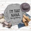 SOYESA NANA Top de Moda Europeo y Americano con Cuello Redondo para Mujer con Letras Manga Larga Sudadera Holgada de Amazon
