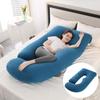 Almohada de Embarazo Amazon Protector de Cintura Almohada Inclinada para Dormir de Lado Almohada para Dormir de Embarazo en Forma de J Removible y Lavable Almohada de Embarazo Transfronteriza