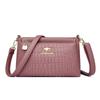 Bolsa de Bolso Multicamadas Bolsa Transversal Feminina 2024 Nova Bolsa Feminina de Couro Genuíno Bolsa para Mãe de Meia-Idade Bolsa de Ombro Moderna para Sogra
