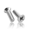 Tornillos de Acero Inoxidable 304 con Cabeza Avellanada Ranura de Cruz Extendido para Carpintería, Tornillos y Pernos de Máquina con Cabeza Plana Ranura de Cruz Extra Largos Colección M2-M