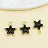Acero Inoxidable Doble Cara Goteo de Aceite Estrella de Cinco Puntas Colgante Pequeño Encanto Hecho a Mano DIY Arete Llavero Accesorio de Joyería Materiales