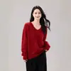Roupa Zhengqi Te / Suéter de Gola V Super Macio Lavado Escovado de Lã de Caxemira 2026!
