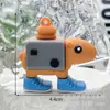 Llavero Caja Sorpresa Figura Shan Hai Jing Llavero Colgante Shan Guo Shan Hai Jing Figura de Palo de Madera de Goma Blanda 3D Pvc
