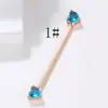 Pendientes de puente de oreja largos transfronterizos, tachuelas para hueso de la oreja, con circonita AAA exquisita, puente de oreja con forma de abanico de amor, loto, pendientes personalizados