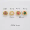 Fuerte retención de color Nepal accesorios dorados pulsera cuentas oro antiguo accesorios de joyería diy hechos a mano incrustados cuentas sueltas