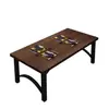 Conjunto de Mesa e Cadeiras de Ferro Forjado para Uso Comercial em Restaurantes e Hotéis, Mesa Retangular para Cafeterias e Reuniões Casuais