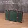 Maleta de madera de estilo europeo vintage, maleta de cuero antigua, caja de almacenamiento, pieza de exhibición para escaparates, accesorio para cine y fotografía, caja decorativa