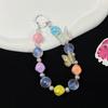 Pulsera de Oso Conejo Colorida Funda de Teléfono Cadena de Cuentas Hecha a Mano Llavero Accesorios para Coche Bolso de Niña Arte con Cuentas DIY