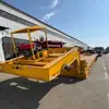 Semirreboque de plataforma baixa de 5 linhas e 10 eixos com direção hidráulica multi-rolamento de alta resistência para manobras flexíveis