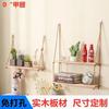 Estante de pared simple multicapa, estante de almacenamiento multiusos, estante de almacenamiento de muñecas de madera, estante para flores colgante de pared para balcón