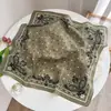 Pañuelo Cuadrado Pequeño Marrón Estilo Old Money con Paisley y Tacto de Algodón 2026, Pañuelo de Seda, Pañuelo de Cuello, Camisa, Chal, Diadema, Cinturón, Bufanda