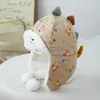 Nuevo sombrero Lei Feng para niños con protección para los oídos, sombrero cálido de estilo coreano con dibujos animados de dinosaurios lindos para invierno, producto transfronterizo para niños