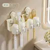 Soporte de cepillo de dientes con ventosa Montado en la pared Sin taladro Hogar Baño Cepillo de dientes eléctrico infantil Soporte para taza de pasta de dientes y enjuague bucal