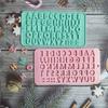 Molde de silicona antiadherente para hornear chocolate con letras AA, molde para pasteles, gelatina, dulces, molde 3D DIY