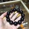 Pulsera de Sándalo Morado y Sándalo Negro para Hombres, Artesanía Fina de Sándalo, Cuentas Budistas de Agujero Pequeño, Pulsera para Mujeres, Fabricante de Rosario de Mano de 20 mm