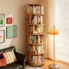 Estantería giratoria de 360 grados, ahorra espacio, estante independiente para libros ilustrados, diseño simple, adecuado para uso doméstico y estudiantil, fácil de mover y almacenar
