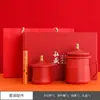 Taza Cultural del Palacio Prohibido Estilo Chino Regalo Rojo para el Evento del Día de la Juventud del 4 de Mayo Recuerdo para Unirse o Dejar un Grupo o Recuerdo de Jubilación