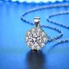 Explosiones Vivas Gotas de Agua Circonia 5A Redonda Bolsa Colgante Corazón de Amor Chapado pt950 Ocho Corazones Ocho Flechas Diamante de Alto Carbono Collar Mujer