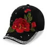 Gorra de Béisbol Bordada de Peonías Estilo Nuevo Transfronteriza Sombrero Versátil Casual de Verano con Adornos de Pedrería Baile de Marinero Protección Solar Ropa Casual