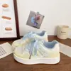 2026 Nuevos Zapatos de Verano para Mujer Suela Gruesa Zapatos Blancos Malla Transpirable Con Cordones Zapatos de Plataforma Malla para Estudiantes Zapatos Casuales