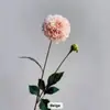Crisantemo artificial de alta gama con 2 tallos de dalia para decoración de sala de estar, mesa de comedor, bodas, hoteles y auditorios, venta al por mayor de flores artificiales