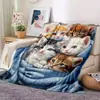 Manta de Flanela Personalizada com Estampa Digital para Venda Atacadista na Amazon Transfronteiriça, Manta para Cochilo, Manta Decorativa para Sofá, Manta para Todas as Estações