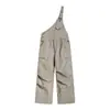 Overoles retro americanos de trabajo para hombres y mujeres, nuevo estilo de otoño, de cintura alta, adelgazantes, holgados, casuales, de pierna ancha, largos hasta el suelo, pantalones de moda