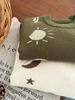 Mono de bebé primavera estilo occidental suéter de punto lunar traje de escalada otoño linda ropa de fuera de la ciudad para niños y niñas de un año