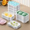Molde de silicona para cubitos de hielo, para refrigerador doméstico, prensa para hielo con tapa, artefacto para cubitos de hielo congelados, mini cubitos de hielo de grado alimenticio.