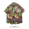 Camisa hawaiana de manga corta para hombre, ideal para vacaciones en la playa de Sanya, estilo tailandés, estilo retro de Hong Kong, con flores.