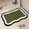 Tapete de piso de lama de diatomáceas, tapete de banheiro absorvente antiderrapante, tapete de entrada de banheiro doméstico, tapete de pé durável para entrada de vaso sanitário