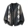 Suéter cárdigan para hombre estilo coreano nuevo Otoño 2026, Tejido jacquard moderno, Chaqueta suéter casual para hombre
