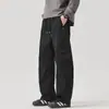 Calça Tandun estilo americano com corte curvo para homens, novo modelo primavera e outono 2026, calça de trabalho reta folgada, calça comprida casual masculina