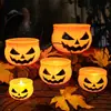 Decoração de Lanterna de Abóbora de Halloween Jardim de Infância Infantil Caixa de Doces Portátil Sacola de Balde de Abóbora para Doces ou Travessuras Adereço 2026