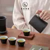 Conjunto de Chá Portátil para Viagem Pequeno Conjunto para Levar na Mão Equipamento de Chá para Acampamento ao Ar Livre Bule Xícara de Chá Copo Individual Expresso