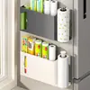 Caja de Almacenamiento para Puerta de Gabinete de Cocina, Montaje en Pared, Sin Taladro, Portarrollos de Plástico Film y Papel de Cocina para Interior de Gabinete, Estante de Almacenamiento Varios al por Mayor