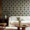 Adesivos Geométricos Minimalistas de Luxo Leve Adesivos de Parede Autoadesivos Decoração de Parede de Fundo para Quarto Próximo à Cama Papel de Parede para Renovação de Móveis