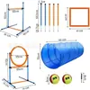 Set de Obstáculos para Entrenamiento de Perros, Postes de Salto, Vallas, Anillos, Suministros para Mascotas, Equipo de Entrenamiento de Agilidad para Perros, Personalizable