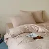 Juego de cuatro piezas de jacquard 100% algodón en estilo sencillo para ropa de cama de dormitorio principal, juego de tres piezas 100% algodón puro para dormitorio de estudiante con diseño de bloques de color