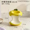 Suporte para Escova de Dentes em Formato de Miolo de Maçã Amarela Prateleira de Armazenamento Bancada de Pia de Banheiro Lavatório Pasta de Dente Base para Escova de Dentes