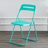 Silla Plegable con Respaldo para Verano, Adecuada para Hogar, Oficina, Estudio, Dormitorio, Reunión, Silla de Computadora, Balcón, Portátil, Individual, Sencilla