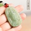Colgante de Jade Afgano Guanyin Imitación Jade Hetian Color Agua Fino Madre Guanyin Jade Bodhisattva Jade Blanco Grasa de Oveja