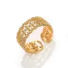 Anillo abierto de encaje hueco de moda INS Celebridad de Internet estilo frío Anillo índice europeo y americano Anillo Amazon AliExpress