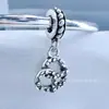 Panjia Dora Cobre Blanco Chapado Plata 925 Cuentas Nuevo Disney Día de San Valentín Chino Corazón Colgante Pintado a Mano Accesorios DIY