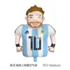 2026 Copa del Mundo USA-Canadá-México Camiseta Imagen Globo Dibujo Animado Juguete Inflable Decoración de Fiesta Infantil Globo de Película de Aluminio