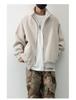 Estilo japonês retrô cor sólida estilo básico gola vertical jaqueta esportiva masculina estilo americano solto casual moderno marca casal cardigan suéter